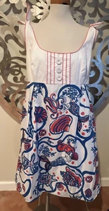 Lilly Pulitzer Blayne Dress 12 Scales and Tails Nautical Dress Buttons Blue Zip - Picture 1 of 10