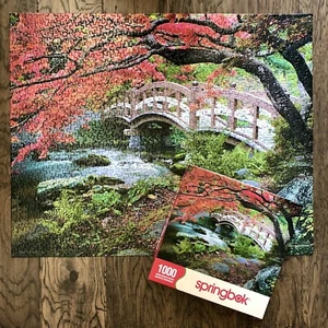 Springbok Puzzle Fall Hatley Park Bridge tutti 1000+ pezzi autunno Victoria BC Canada - Foto 1 di 12