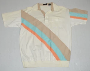 Vintage Leisure Shirt Countess Mara  Size M 70 80s Mod Diagonal Pastel Stripe - Picture 1 of 9