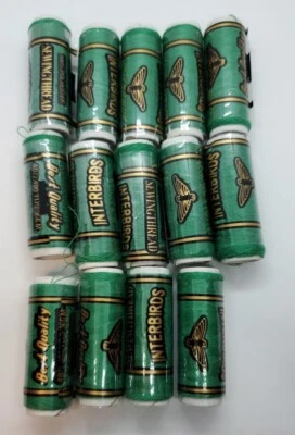(14) Green Interbirds Best Quality Polyester Thread - 14 Spools Of 400 Yards - Image 1 of 3