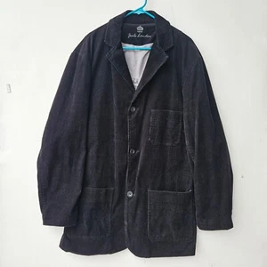 Jools London Mens Large Black Corduroy Light Weight Coat - Picture 1 of 9