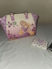 New Disney Tangled Loungefly Purse Handbag & Wallet Rapunzel & Pascal Gift Set 