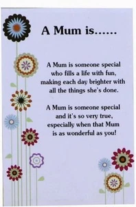 Mother Day Mum Birthday Gift Plaque Present Sign Christmas Occassion Glass Frame - Picture 1 of 1