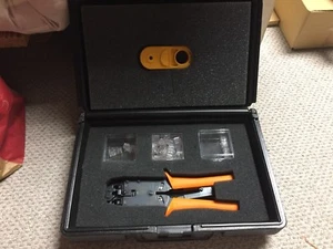 Ratcheted Crimper set for RJ type 4,6 & 8 Pin Plugs ethernet cat5 cat6 - Picture 1 of 6