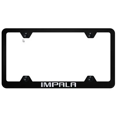 Marco de matrícula de carrocería ancha con logotipo grabado láser Chevy Impala Foto 1 de 2