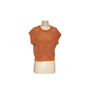 Vince Camuto Brown Crochet Blouse - Picture 1 of 4