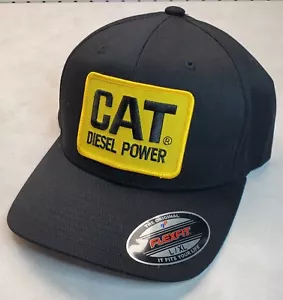 CAT Diesel Power Patch Flexfit Hat / Black - L/XL 7 1/8" - 7 5/8" - Picture 1 of 8