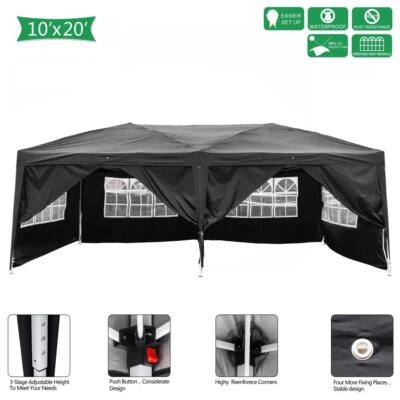 OSHION 10 x20 EZ Pop UP Wedding Party Tent Waterproof Gazebo Canopy Heavy Duty Outdoor