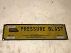 Pressure Blast Manufacturers Metal Tag Vintage Manchester Ct