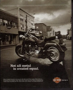 Vintage print ad motorcycle Harley Davidson Not all metal is created equal 2007 - Picture 1 of 1