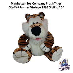 Manhattan Toy Company Plüschtier Tiger 10 Zoll Stofftier – Vintage 1993 – sitzend - Bild 1 von 4