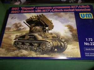 UM MODELS No 224 Maßstab 1:72 M4A1 Sherman mit M17 /4,5 Zoll Raketenwerfer - Bild 1 von 3