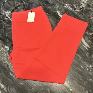 Nuovo con etichetta! Calvin Klein Pantalone Donna Zip-Dettaglio Casual Rosa Taglia 8 Carriera - Foto 1 di 13