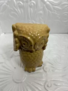 Oro/giallo gufo occhio grande retrò effetto invecchiato arredamento casa stile MCM - Foto 1 di 15
