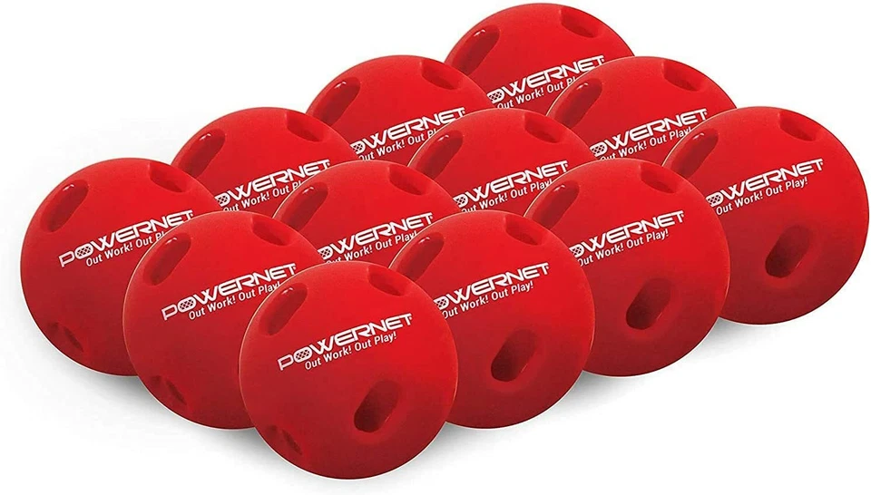 PowerNet Crushers Limited Flight Training Baseballs 12 PK | Batting Red