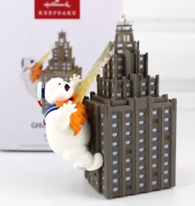 Hallmark Ghostbusters Stay Puft Man Ornament Roast Him Magic Light & Sound 2024 - Picture 1 of 18