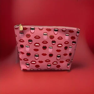 Bolsa de cosméticos de maquillaje FENELLA SMITH rosa lengua labios lavado grande PVP £32 B31 - Imagen 1 de 6