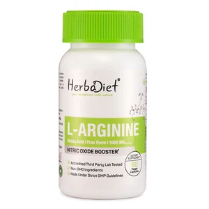 L-Arginine Capsules Free Form Nitric Oxide Booster Ultimate Muscle Growth Pump - Picture 1 of 4
