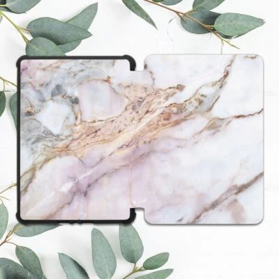 White Rose Gold Marble Stone Case For All-new Kindle 10th Gen Kindle Paperwhite - Image 1 of 3