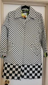 Desigual Trench Jacket Black And White Polka Dot Size 40 Pre-owned   - Picture 1 of 15