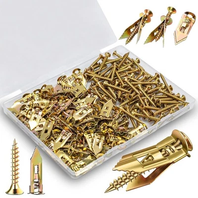 Kit de anclajes autoperforantes para paneles de yeso 190 piezas, 95 anclajes de chapa metálica (0,47X1,18 Foto 1 de 4