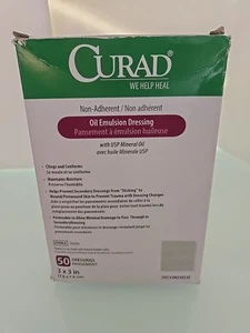 Curad CUR250330 Non -Adherent Oil Emulsion Dressing, 50/ Box, Exp 9/1/25 - Picture 1 of 9