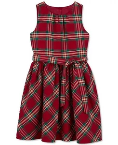Carter's Little & Big Girls Plaid Sateen Sleeveless Dress Size 4 - Picture 1 of 6