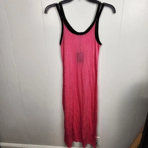 DKNY Pink Swim Cover-Up Dress Small SP Crinkle Knit Sleeveless NWT - Picture 1 of 7