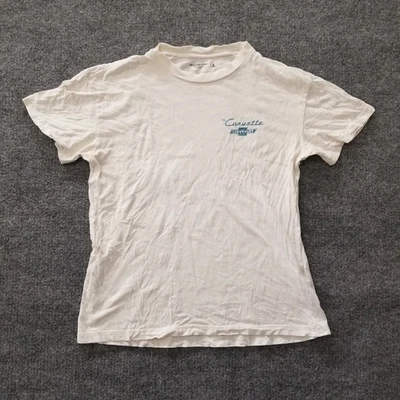 Camiseta Abercrombie & Fitch Hombre Mediana Blanca con Gráficos Chevrolet Corvette Azul Foto 1 de 4