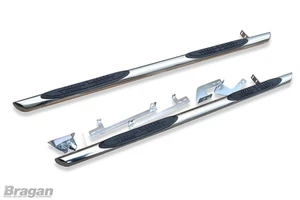 Side Bars For Citroen Jumpy SWB 2007 - 2016 Stainless Steel Chromed Tube Skirts - Picture 1 of 2