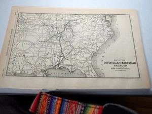 Vintage RR "Map of the Louisville & Nashville Railroad and Connections "  - Picture 1 of 1