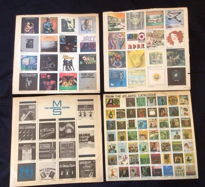 4 Vintage LP Album Inner Sleeves 60's-70's Atlantic JAZZ ROCK SOUL/MEMPHIS SOUND Foto 1 de 4