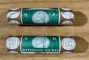 2003 P & D Mint Sealed Jefferson Nickel Coin Rolls. 80 Uncirculated Coins! 🪙🔥 - Picture 1 of 3