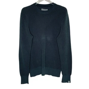 Rag and Bone M Unisex Blue Waffle Thermal Knit Crew Neck Sweater *flaw - Picture 1 of 10