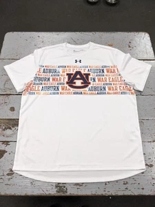 Men's Auburn Tigers Under Armour Crew Neck White S/S Tee, Large - NWOT/NWD - Picture 1 of 10