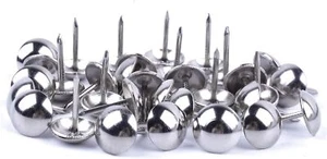 25mm(1inch) Silver Antique Upholstery Nails, Round 1 Inch, - Picture 1 of 7