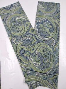 Coppia federe per cuscini CUDDLEDOWN verde blu PAISLEY cotone made FRANCIA Queen  - Foto 1 di 8