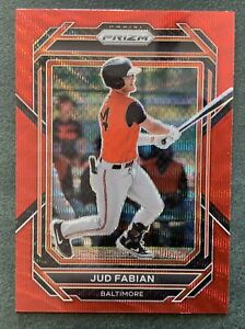 2023 Panini Prizm Baseball #165 Jud Fabian Hobby Red Shimmer - Baltimore Orioles