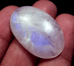 Piedra lunar arco iris blanca 100 % natural 37,10 quilates piedra preciosa suelta certificada - Imagen 1 de 6