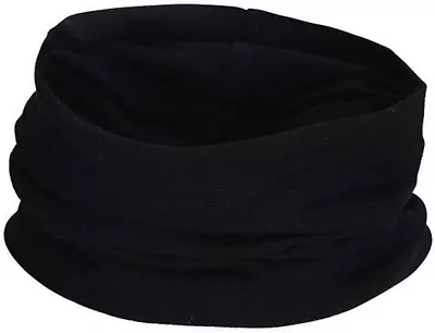 ‎JASMINE SILK Jasmine Silk Pure Silk Snood / Scarf Silk Neck Warmer Tube Balaclava Black
