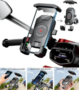 Uchwyt na telefon komórkowy Rower Motocykl Uniwersalny 360° Uchwyt na telefon komórkowy Smartphone Bike MTB - Zdjęcie 1 z 12