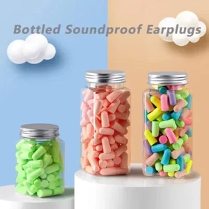 10/24/60pcs Comfortable Earplugs Antinoise Ear Plugs Sleep Noise Reduction - Picture 1 of 10