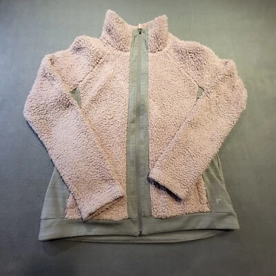 FILA SPORT Jacket Womens M Pink Gray Fleece Full Zip Long Sleeve - Image 1 of 4