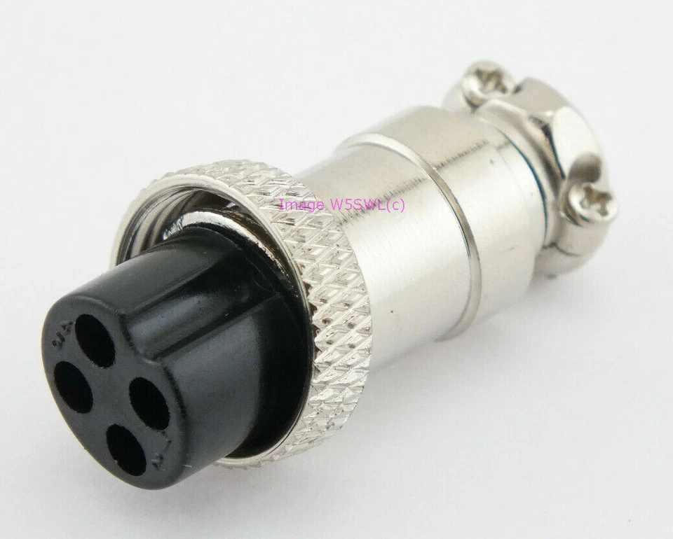 Microphone Mic Plug 4 Pin Female - by W5SWL