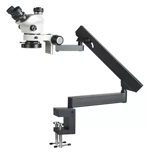 KOPPACE 3.5X-100X Trinocular Stereo Microscope Desktop Clip-on Rocker Bracket - Picture 1 of 11