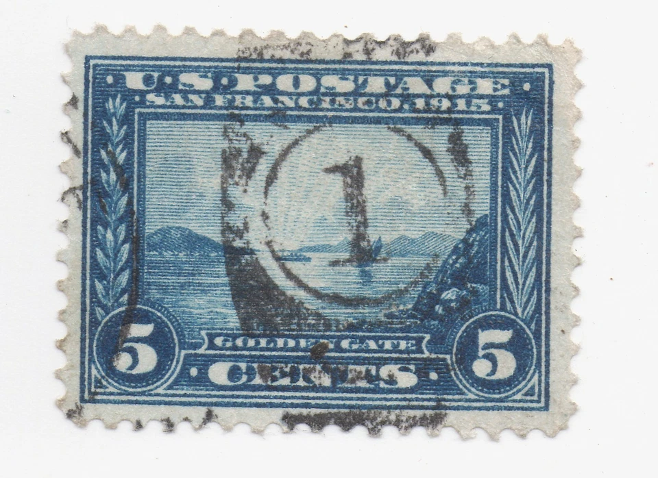 1913 US Scott #399 Panama Pacific Used VF-XF Big Ol' Borders! - Image 1 of 1