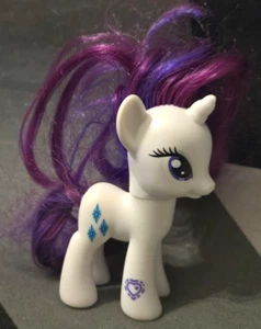 My Little Pony G4 Rarity Brushable Figure MLP 3” Unicorn FiM 2010 Hasbro Diamond - Picture 1 of 3