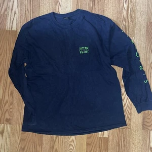 10.DEEP Victory Sport Blue Shirt Long Sleeve Green Graphics Size XL Made in USA - Picture 1 of 7