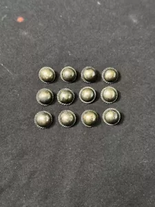 Vintage Taxco 980 Silver Buttons - Matching Set of 12 Handmade 1930-1950 MCM - Picture 1 of 7