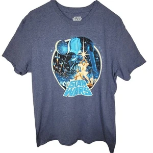 Star Wars T-Shirt Men's Size Large Short Sleeve Graphic Navy Blue - Picture 1 of 6